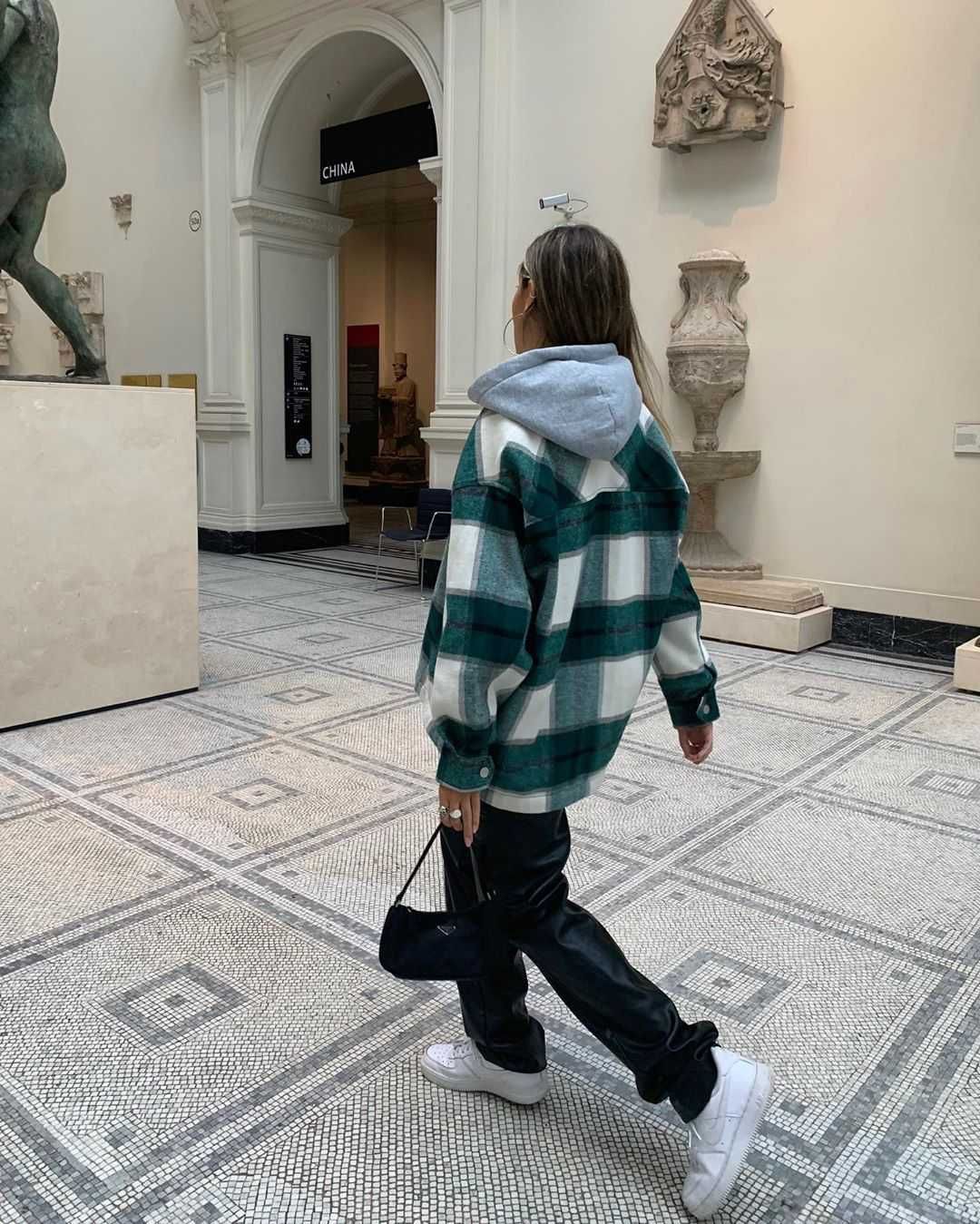 Getitatlessthan_33nowwithmore15_offnow_gradientcolorblocktweedshirtjacketgreencheckedwoolenjacketbuttonupspringjacketforwomensouterwearjacketswithfrontpocketsgreenborg_1